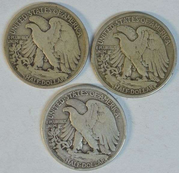 Scarce 1917-S (Rev), 1918-S, & 1920-D Walking Liberty Half Dollars