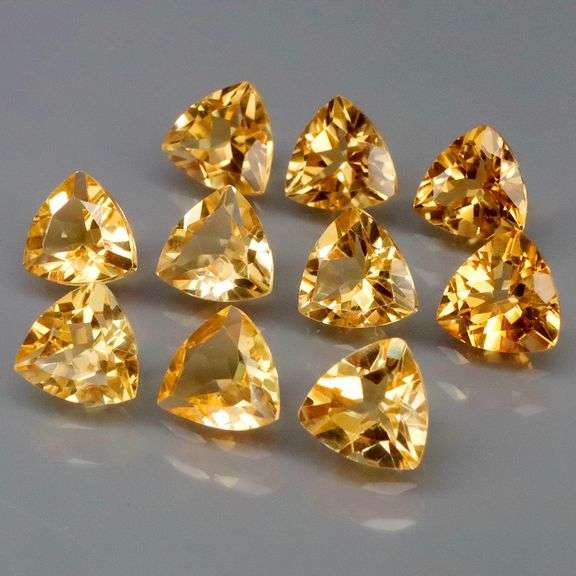 Ravishing 10.43ct 10pc golden Citrine set