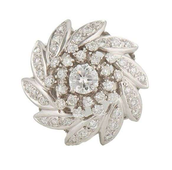 Vintage 2.05ctw Round Diamond Spiral Cocktail Ring in 14K