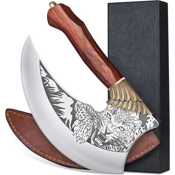 Ulu Viking Knife with Rosewood Handle