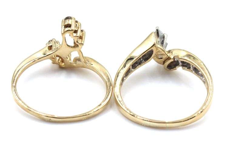 14kt Yellow gold 0.35ct marquise and 0.65ctw diamond wrap engagement ring