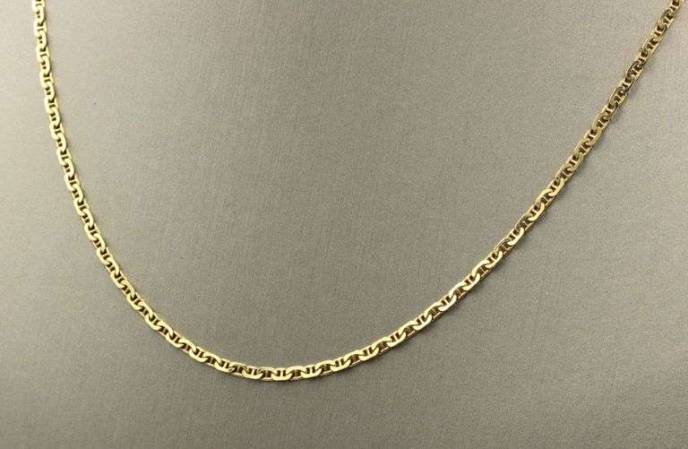Useful 18K YG Anchor Link Necklace