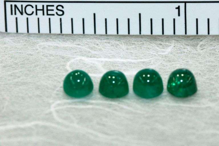 Natural Gumdrop Emeralds - Lot of 4