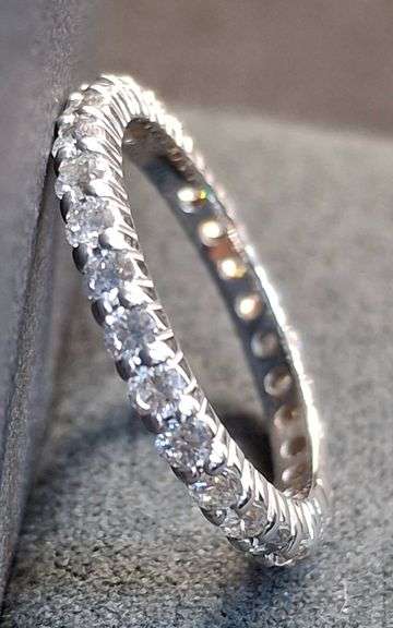 14K White Gold Lab Grown Diamond Wedding Band