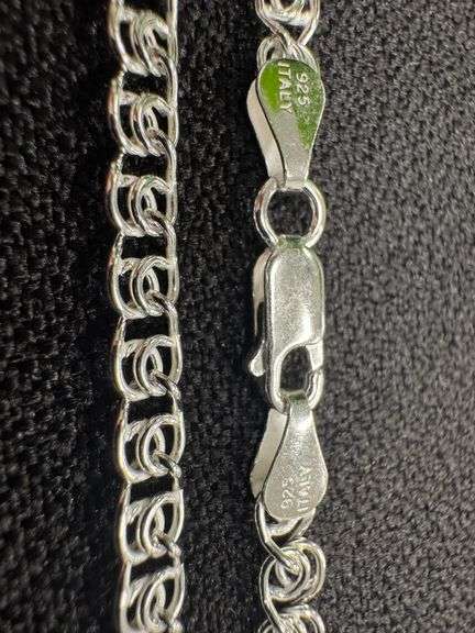 Sterling Silver Italian Love Heart Chain 4.8mm Solid 925 Italy Infinity Promise Necklace 20"