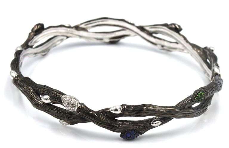 Group lot of Vintage 925 sterling silver bangles