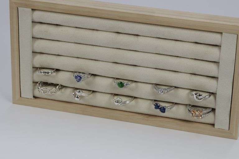 Sterling Silver Curated Ring Assortment Various Sizes & Styles (10 Ring Lot)
