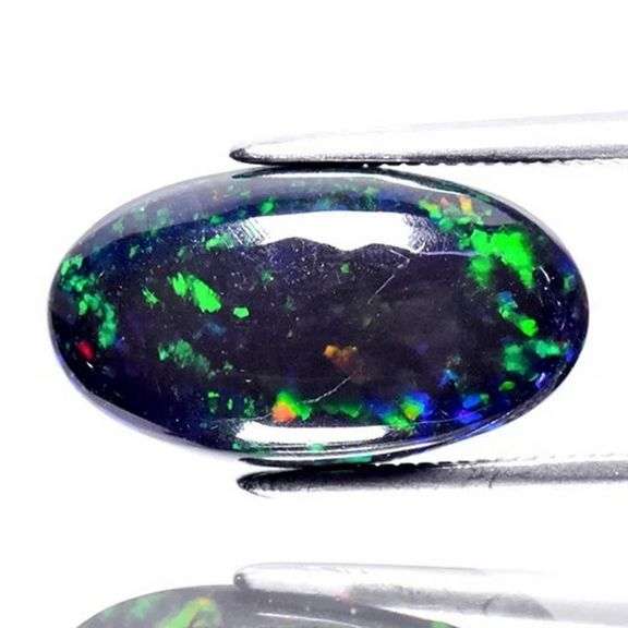 Tiny block, floral and Fairy fire patterns! 2.44ct Black Opal!