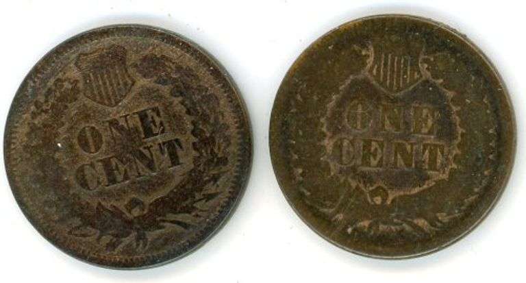 2 Different Indian Head Cents: 1867 & 1879