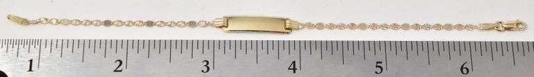 Adorable 14K Yellow Gold Child's Bracelet
