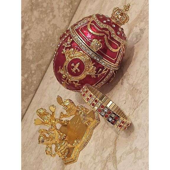 Royal 24kt Gold Egg with Austrian Crystals