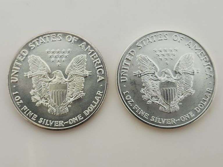 1987 & 2002 American Silver Eagles, Slightly Imperfect