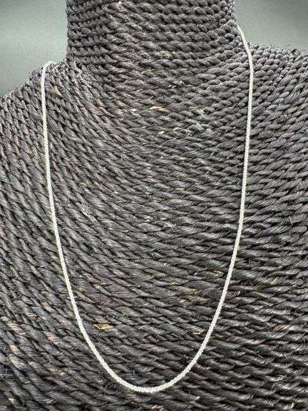Italian Sterling Silver 925 1.3mm Diamond Cut Margarita Chain 18" Necklace