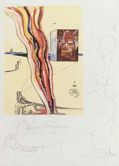 Exclusive Salvador Dali Signed Lithograph from 'Imaginations and Objects of The Future' suite, 1975