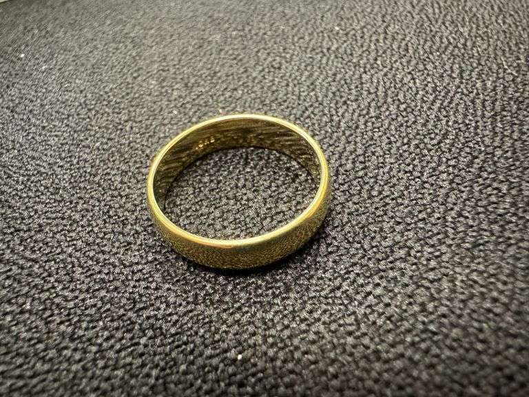 10k Yellow Solid Gold 5mm Domed Plain Men's Women's Wedding Band Size 8