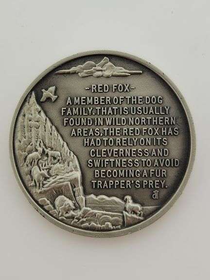 Red Fox, Sterling Silver Medal