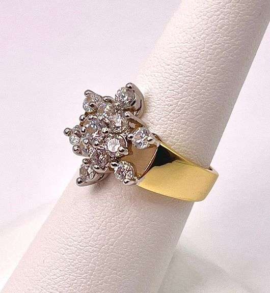 Stunning 14 Kt Yellow Gold Plated 2.4 Ctw Lab Simulated Diamond Ring