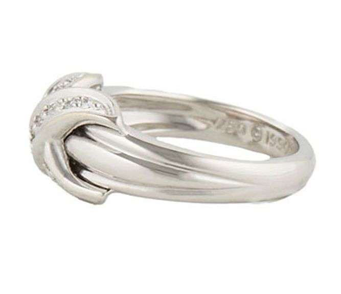 Tiffany & Co. 0.24ctw Diamond Signature X Crossover Ring in 18K