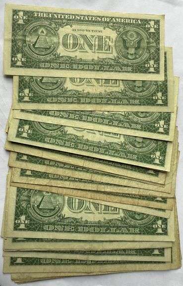 33 Various 1957 Series $1 Silver Certificates.