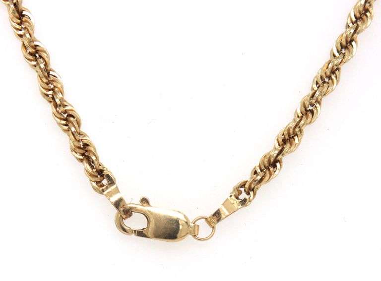 Popular 14K YG 2.8 MM Rope Necklace