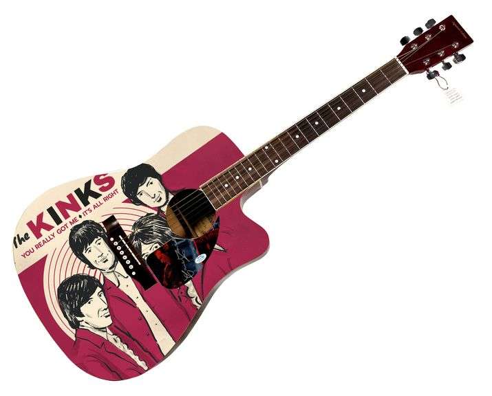 The Kinks Dave Davies Signed You Really Got Me Album Photo Guitar ACOA