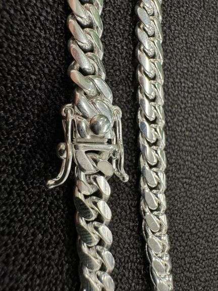 Sterling Silver Solid Miami Cuban Link Chain 6.3mm 925 Italy Box Lock Bracelet 9"