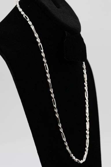.925 Italian Sterling Silver 4mm FigaRope Chain 24 Inches