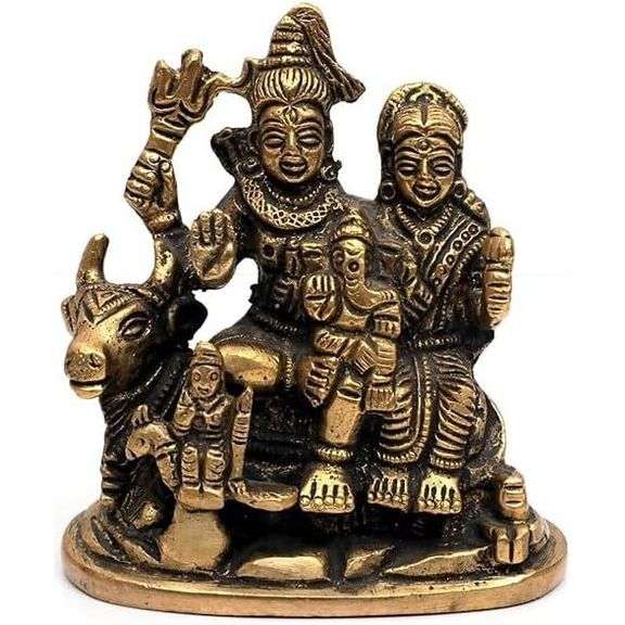 Brass Shiv Pariwar Idol Family Sculpture
