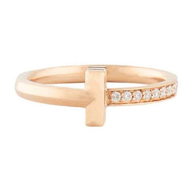 Tiffany & Co. 0.07ctw Diamond T T1 Narrow Ring in 18K
