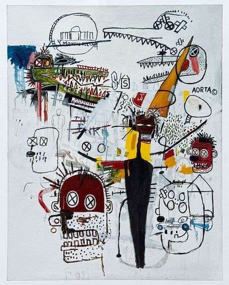 Colorful Jean-Michel Basquiat From 'Symbols and Signs'