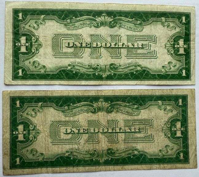 1928  1928 A  $1 Funny Back Silver Certificates.