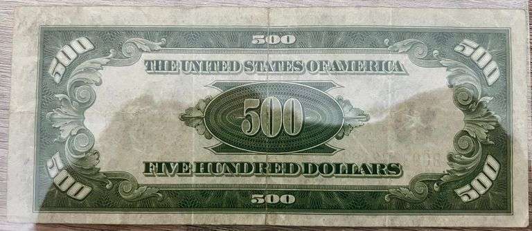 Very rare 500 Federal Reserve Note