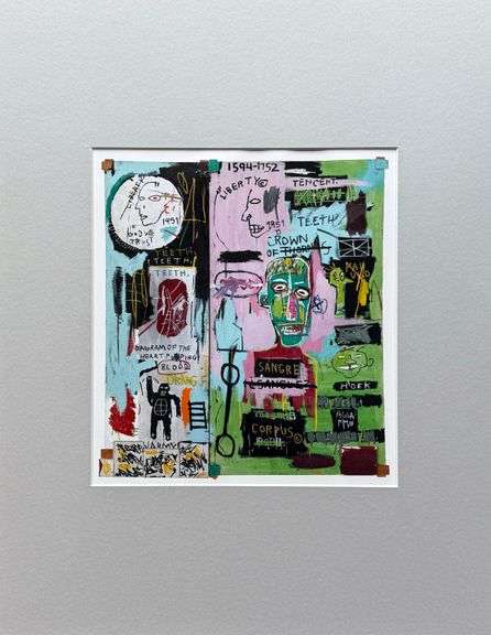 Colorful Jean-Michel Basquiat From 'Symbols and Signs'