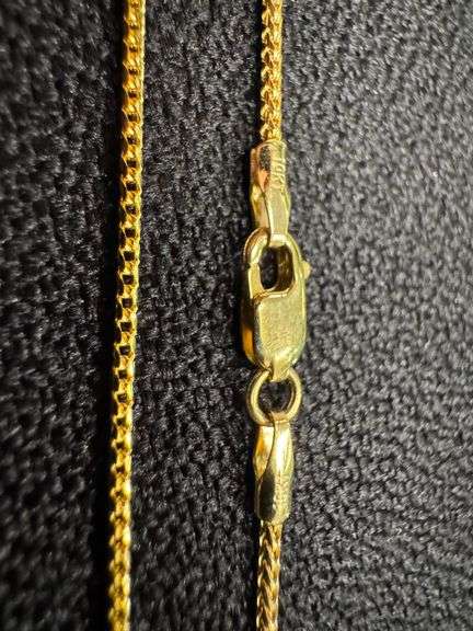 10k Yellow Gold Solid Franco Wheat Rope Chain 1.2mm Necklace 22"