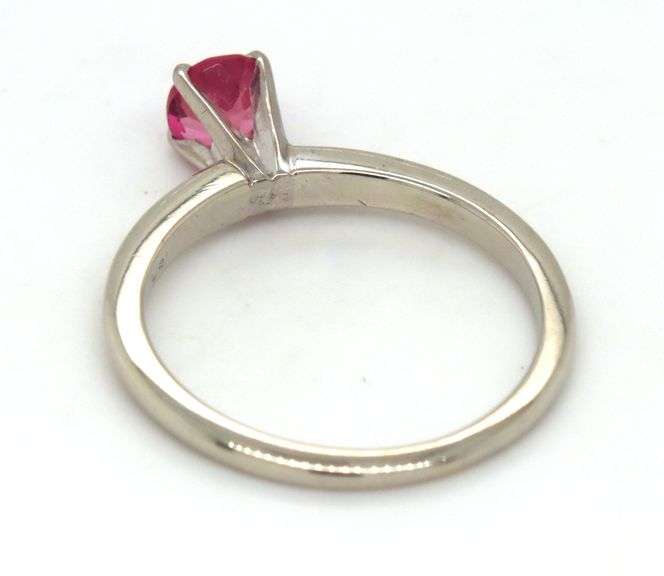 Lovely Little 14K WG Pink Tourmaline Ring
