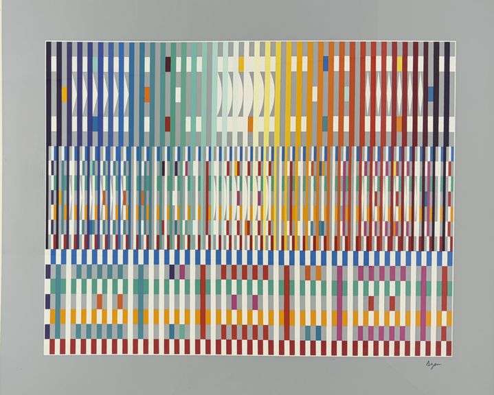 Highly Collectible Yaacov Agam 'The Blessing' Signed Screenprint Framed