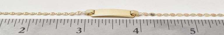 Adorable 14K Yellow Gold Child's Bracelet