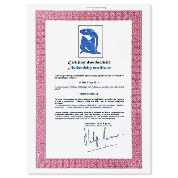 Nu Bleu II by Henri Matisse