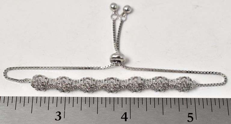 CZ Gemstone Bracelet in Sterling Silver