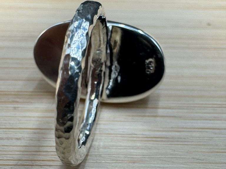 Sterling Silver 925 One of a Kind Dichroic Glass Ring Size 6