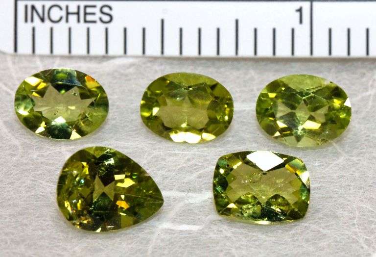 Sparkling Natural Peridot - Lot of 5