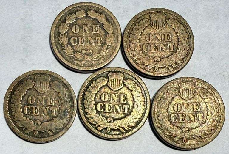1859 1860 1862 1863 1864 CN Indian Cents