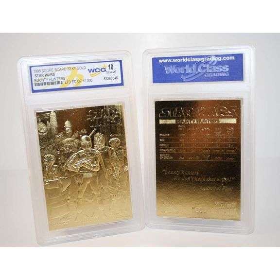 Star Wars 23KT Sculptured Limited Gold Card Mint 10