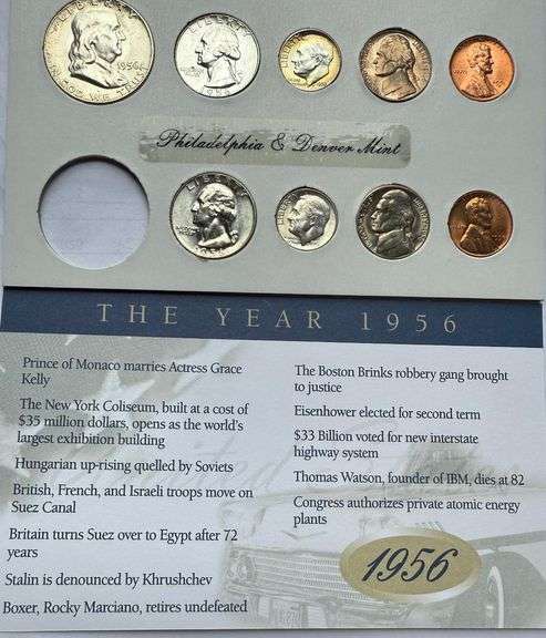 Vintage 1956 BU Year Set