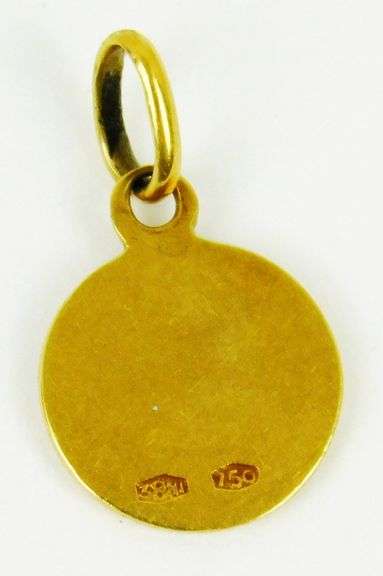 Vintage 18K Gold Small Cherub Pendant