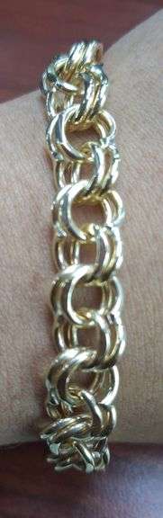 Double link 14K Yellow gold Bracelet