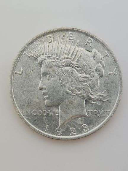 1923 Silver Peace Dollar, AU+