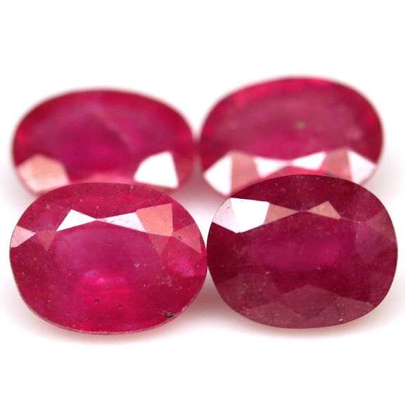Heavy 14.74ct oval cut Ruby set
