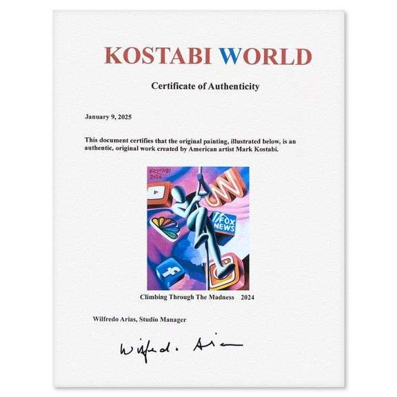 Climbing Through the Maddness by Kostabi Original