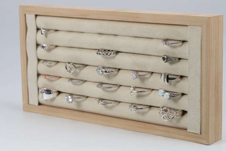 .925 Sterling Silver Curated Ring Set Lot of 20 Rings